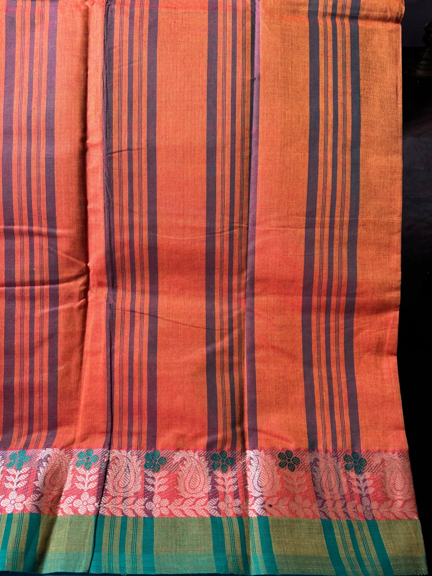 ORANGE CHETTINAD COTTON SAREE