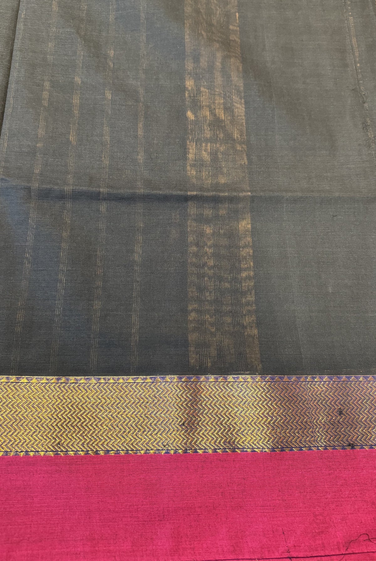 BLACK STRIPES CHETTINAD COTTON SAREE