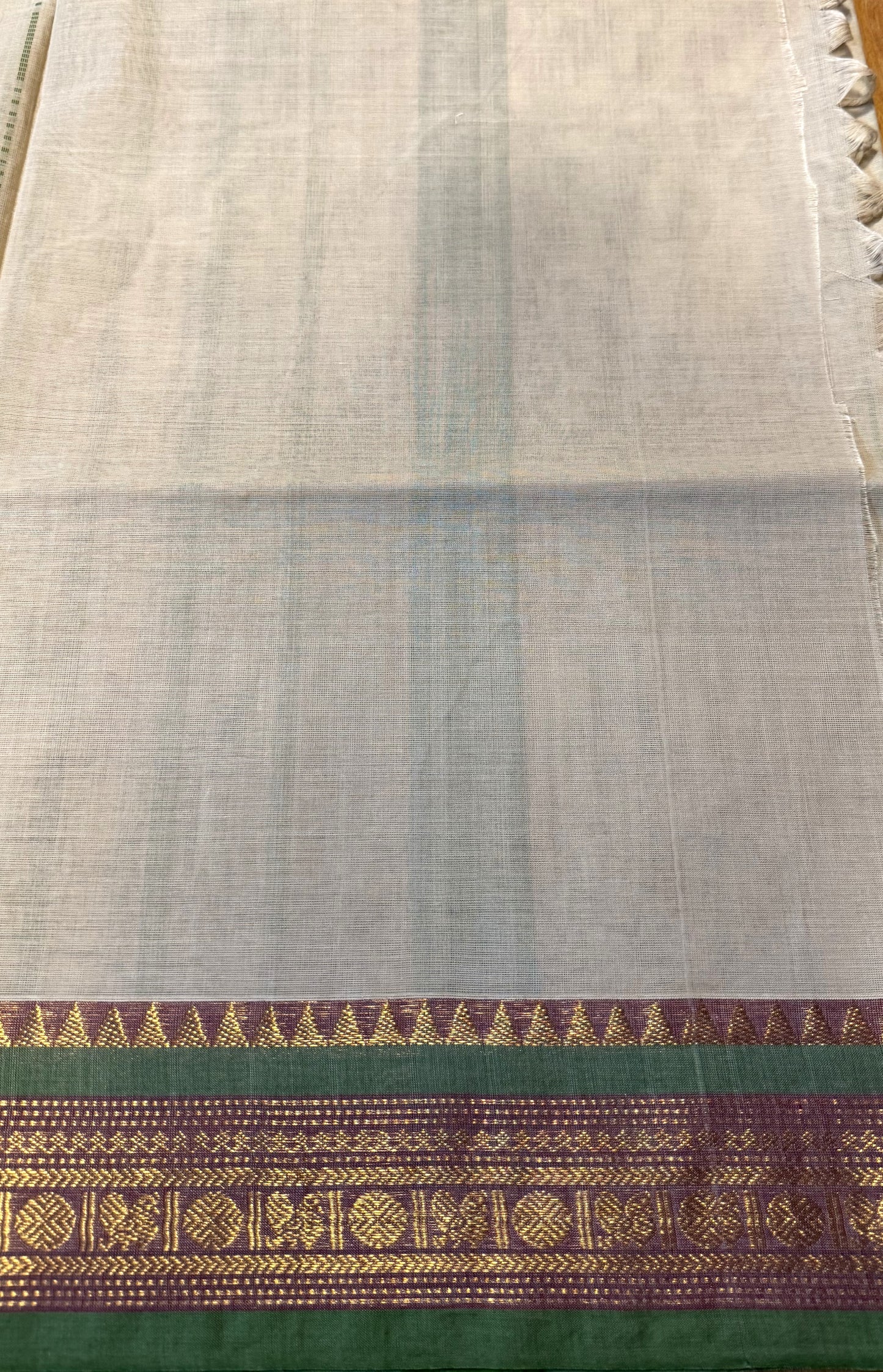 BEIGE STRIPES CHETTINAD COTTON SAREE