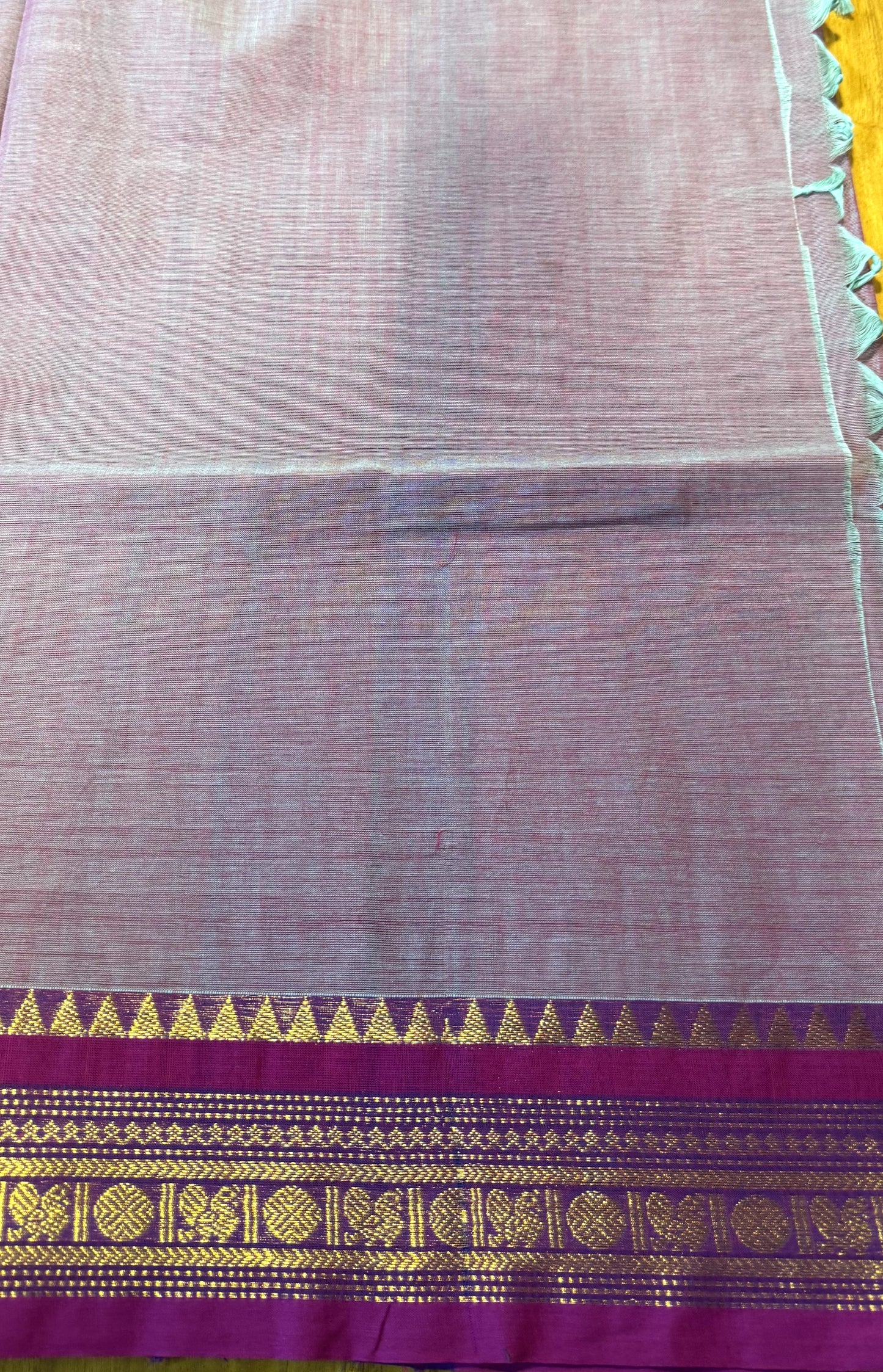 PASTEL PINK STRIPES CHETTINAD COTTON SAREE