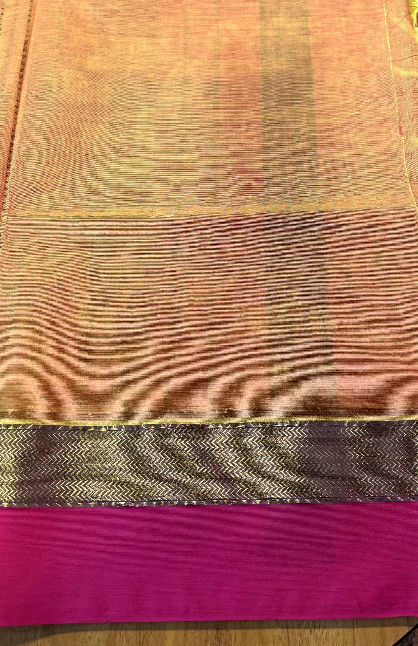 MUSTARD YELLOW STRIPES CHETTINAD COTTON SAREE