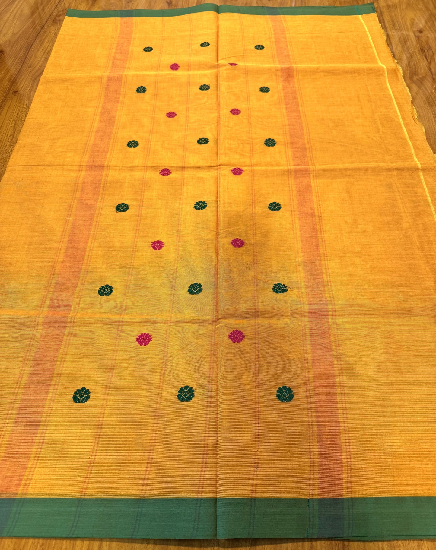 MUSTARD YELLOW CHETTINAD COTTON SAREE