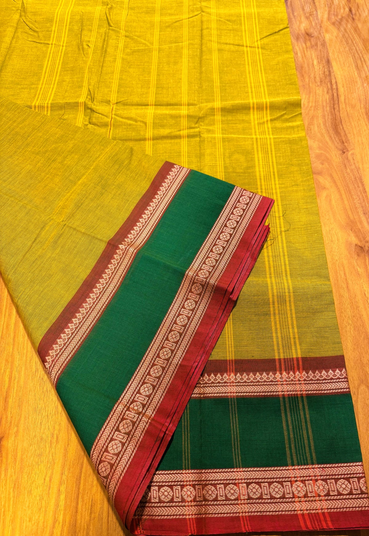MEHENDI GREEN CHETTINAD COTTON SAREE
