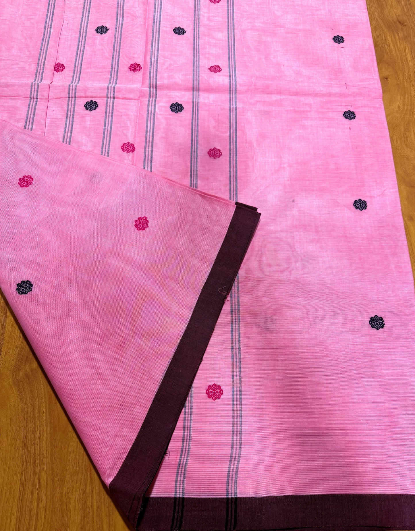 BABY PINK CHETTINAD COTTON SAREE