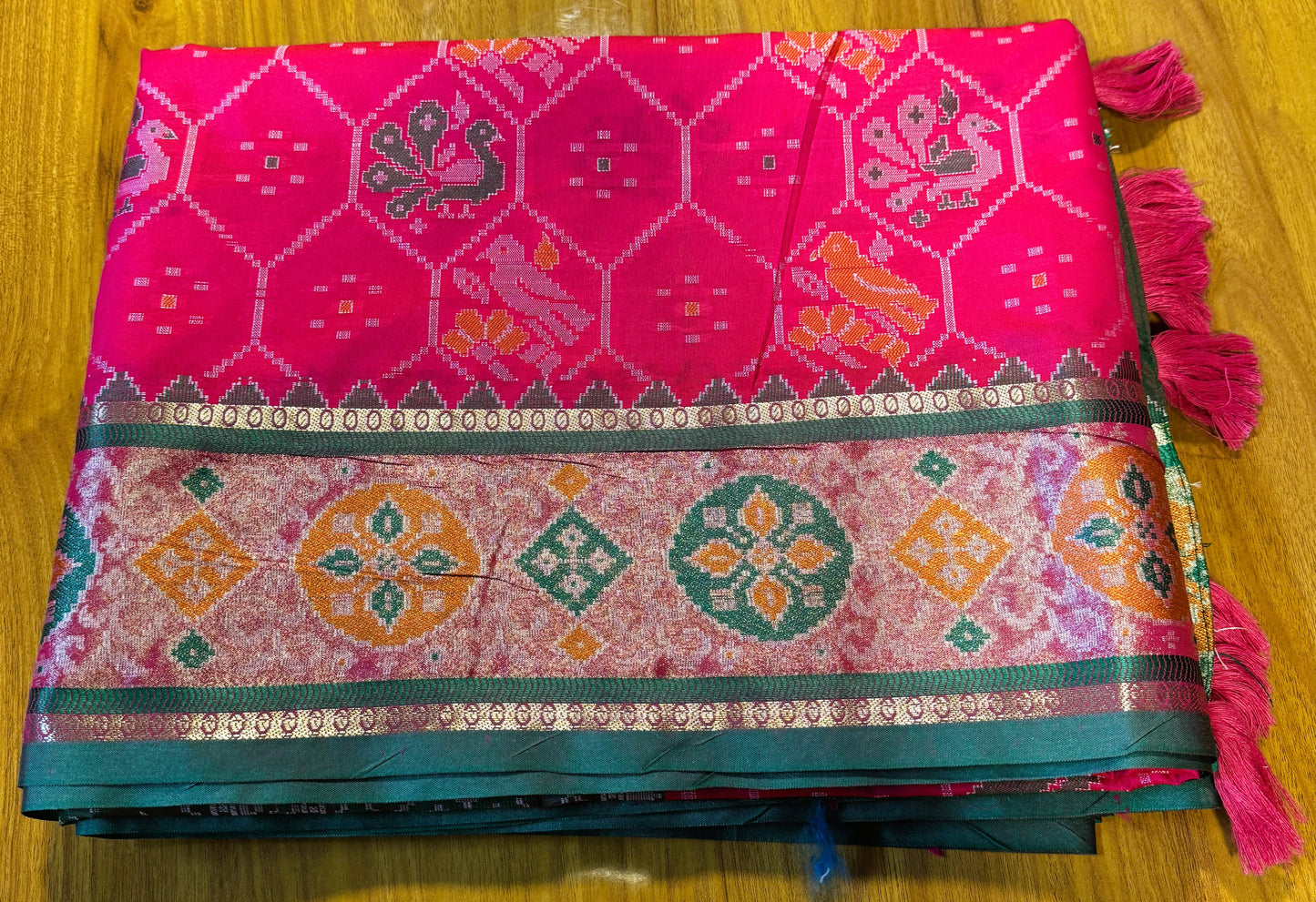 RANI PINK POCHAMPALLY IKKAT SAREE