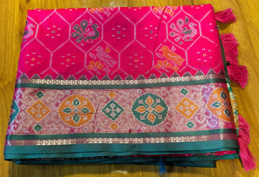 RANI PINK POCHAMPALLY IKKAT SAREE