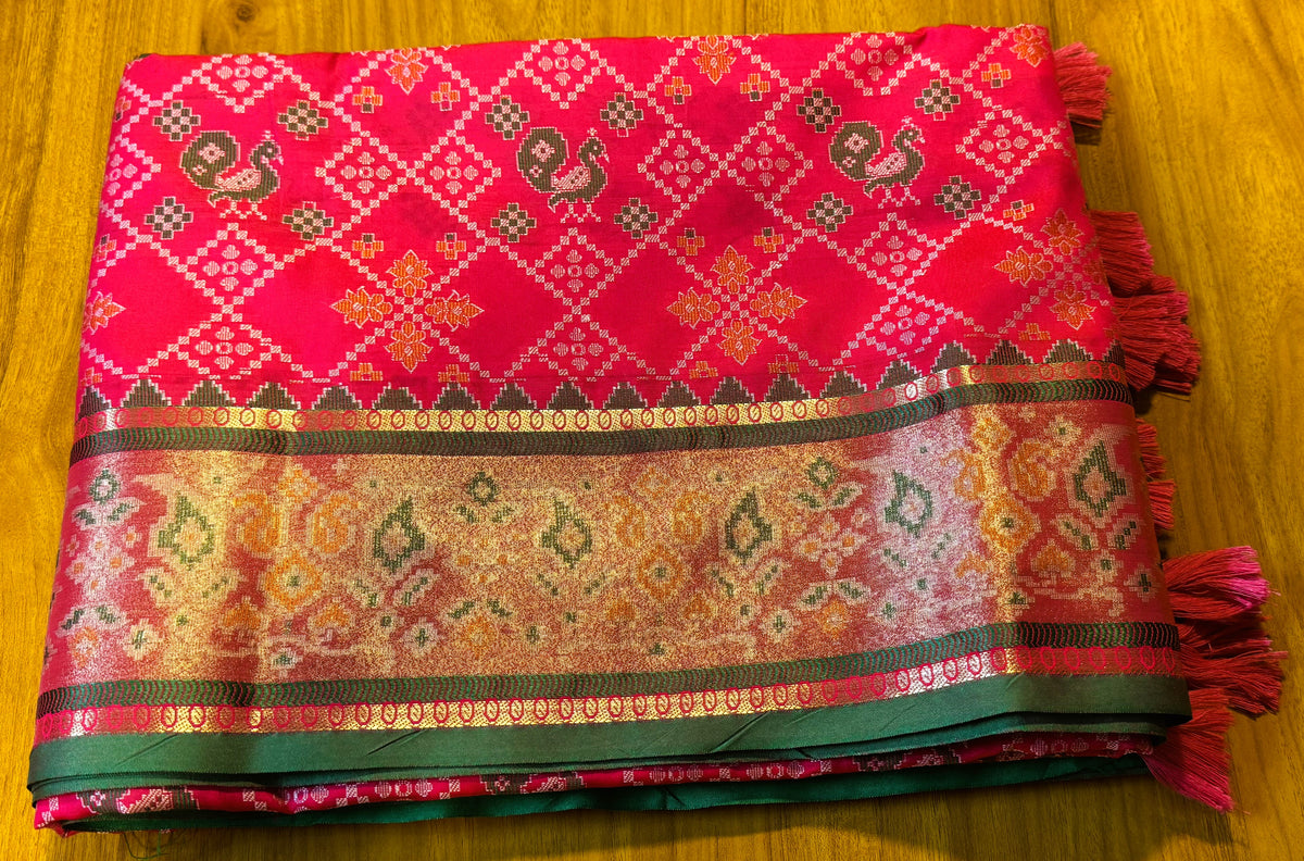 RANI PINK POCHAMPALLY IKKAT SAREE